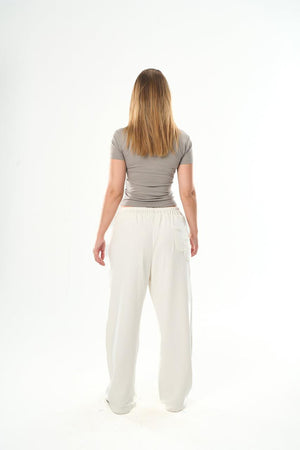 Women – Light grey Round Neck Top – Seemly Essentials