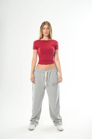 Women – Burgundy Backless Top – Seemly Essentials