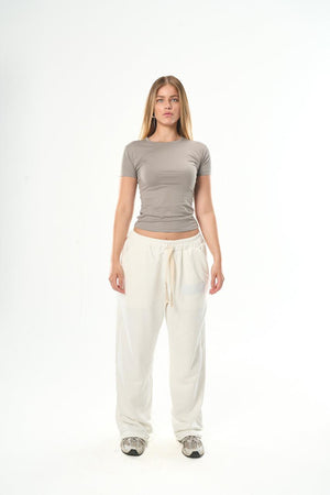 Women – Light grey Round Neck Top – Seemly Essentials