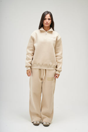 Women – Beige Q-Zip – Seemly Essentials