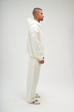 Men – White Zip-Up Hoodie – Seemly Essentials