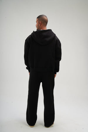 Men – Black Zip-Up Hoodie – Seemly Essentials