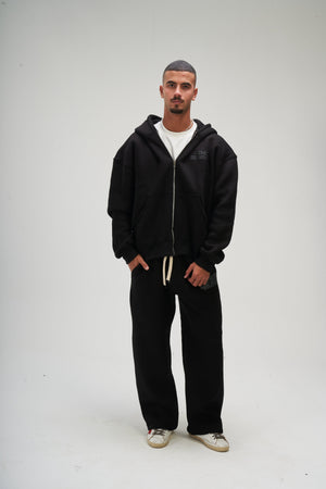 Men – Black Zip-Up Hoodie – Seemly Essentials