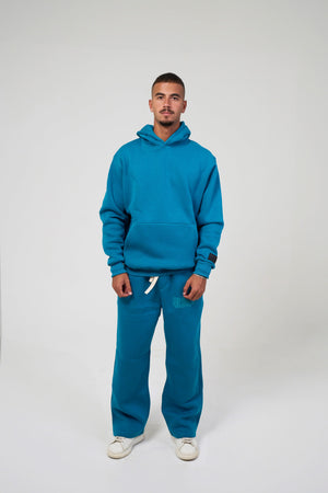 Men – Teal Blue Basic Hoodie – Seemly Essentials