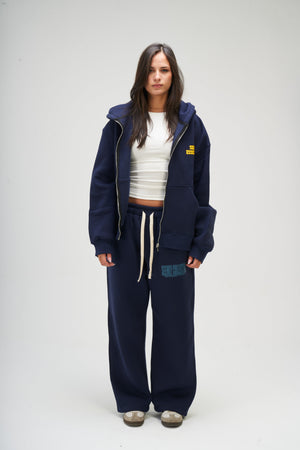 Women – Navy Blue Zip-Up Hoodie – Seemly Essentials