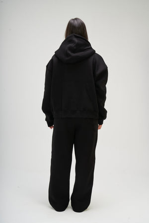 Women – Black Zip-Up Hoodie – Seemly Essentials