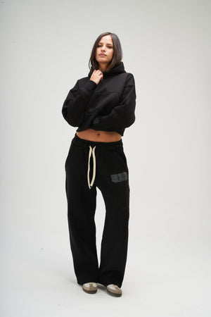 Women – Black Baby Hoodie – Seemly Essentials