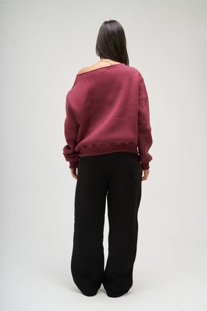 Women – Burgundy Off Shoulder – Seemly Essentials