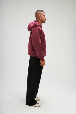 Men – Burgundy Basic Hoodie – Seemly Essentials
