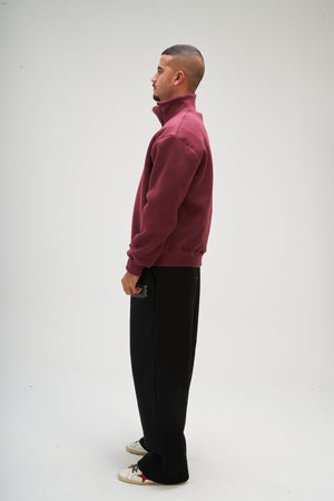 Men – Burgundy Q-Zip – Seemly Essentials