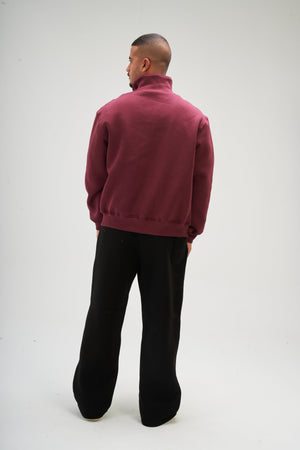 Men – Burgundy Q-Zip – Seemly Essentials