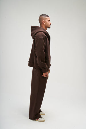 Men – Brown Zip-Up Hoodie – Seemly Essentials