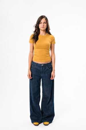 Women – Mustard yellow Round Neck Top – Seemly Essentials