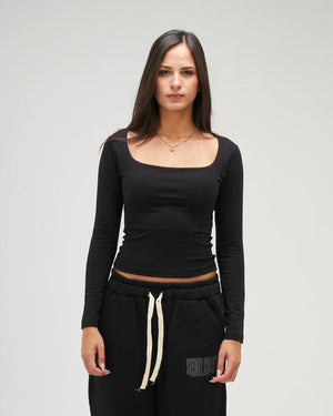 Black Long Sleeve Square Top – Seemly Essentials (cover)