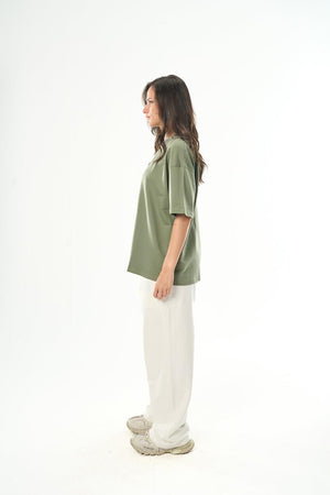 Women – Olive Green Basic T-Shirt – Seemly Essentials