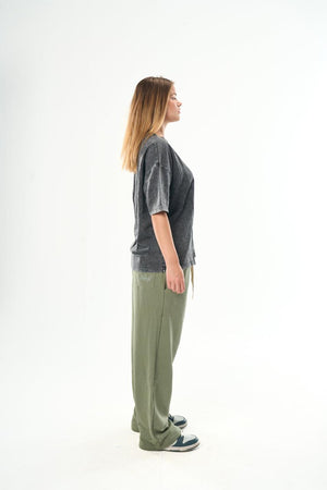 Women – Washed Gray Basic T-Shirt – Seemly Essentials