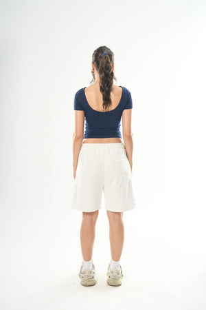 Women – Navy Blue Backless Top – Seemly Essentials