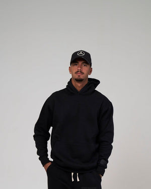 Men – Black Basic Hoodie – Seemly Essentials (cover)