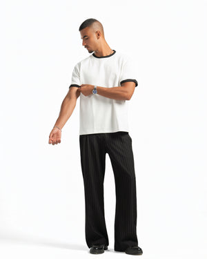 Men – Ringer Tee in White, styled (cover)