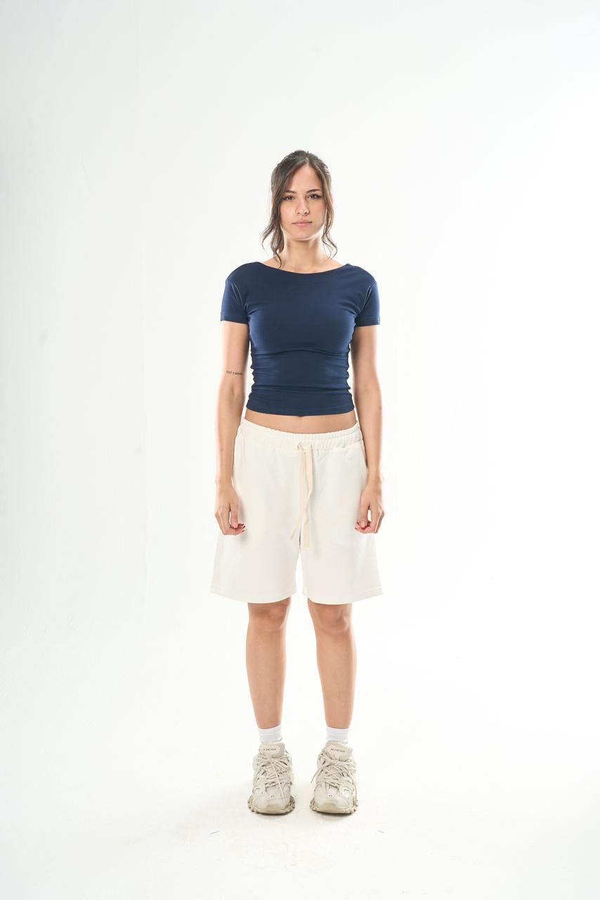 Women – Navy Blue Backless Top – Seemly Essentials