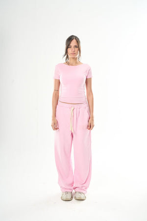 Women – Pink Backless Top – Seemly Essentials