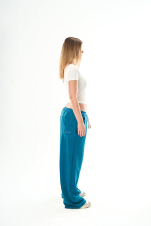 Women – Teal blue Summer Sweatpants – Seemly Essentials