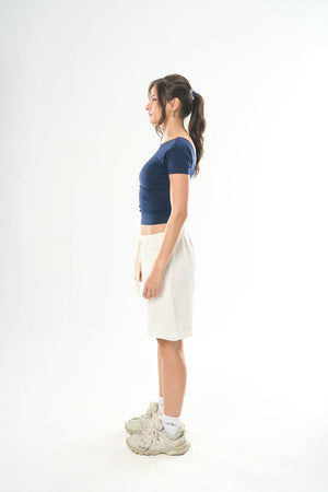 Women – Navy Blue Backless Top – Seemly Essentials