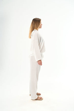 White Women Linen Pants – Seemly Essentials
