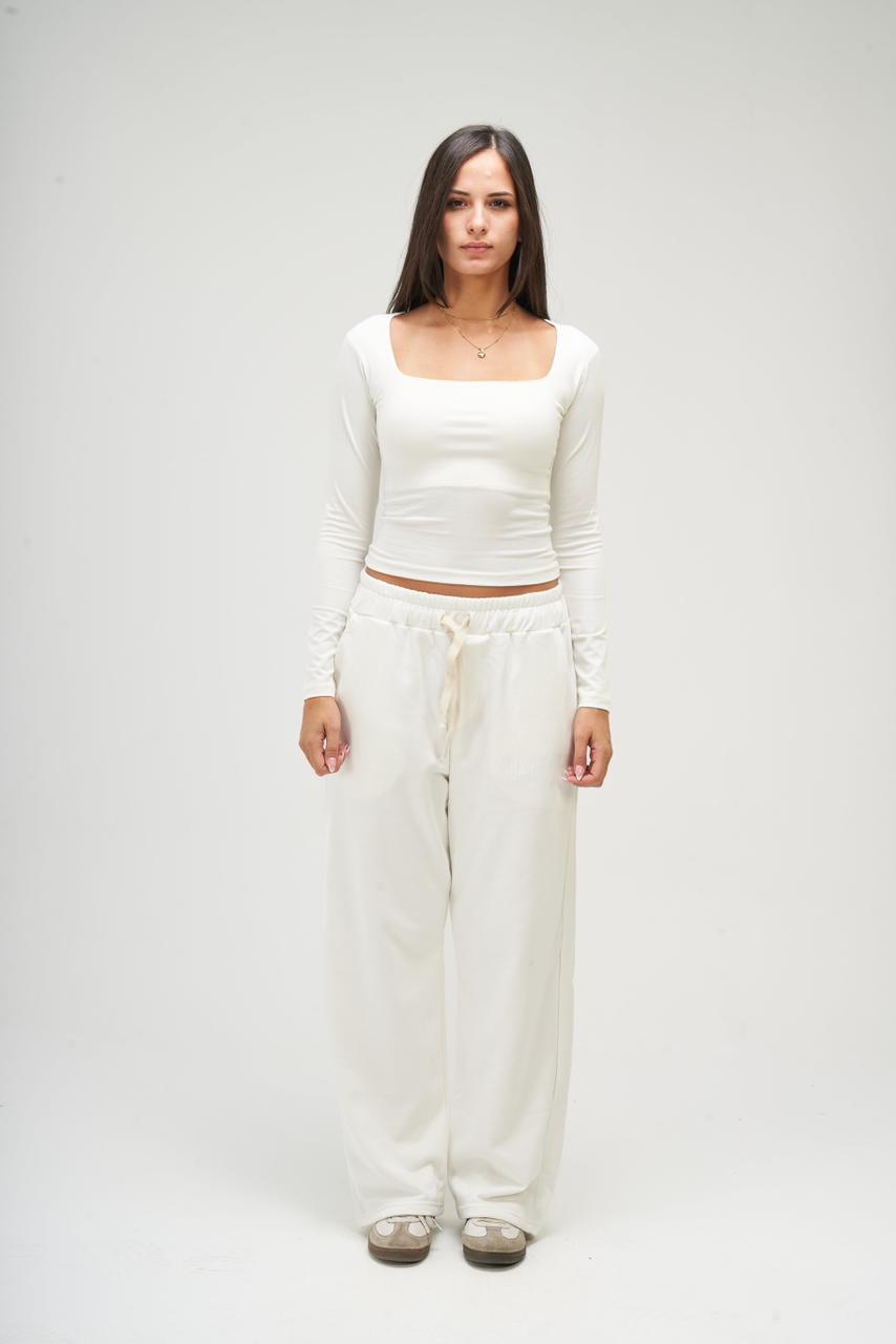 Women – White Long Sleeve Square Top – Seemly Essentials