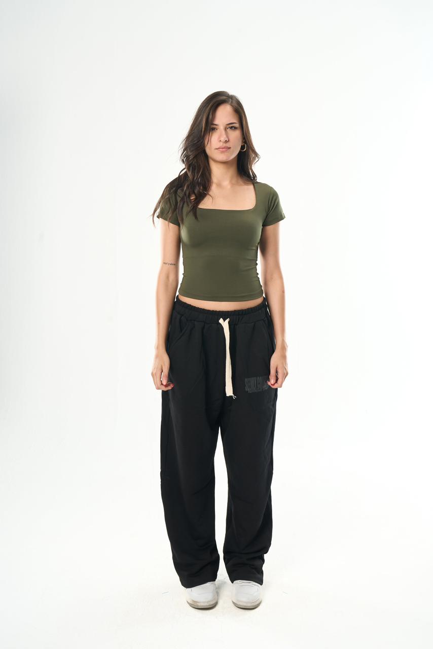 Women – Olive Green Square Neck Top – Seemly Essentials