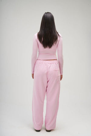 Women – Pink Long Sleeve Square Top – Seemly Essentials