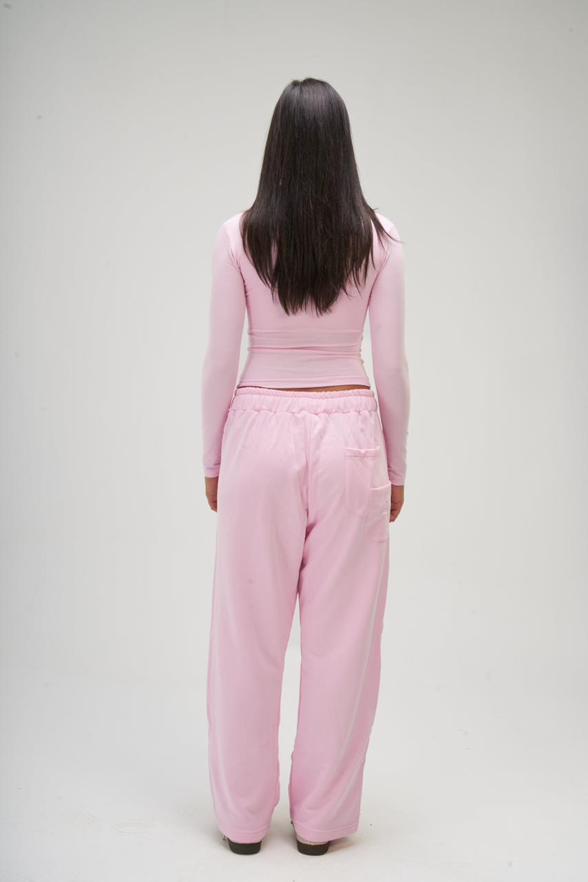 Women – Pink Long Sleeve Square Top – Seemly Essentials