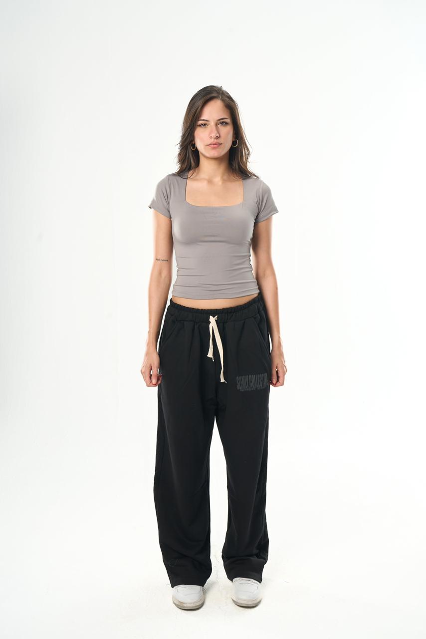 Women – Light grey Square Neck Top – Seemly Essentials