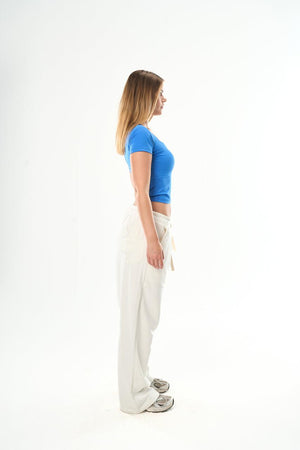 Women – Royal blue Square Neck Top – Seemly Essentials