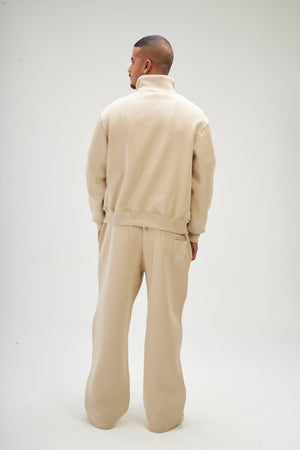 Men – Beige Q-Zip – Seemly Essentials