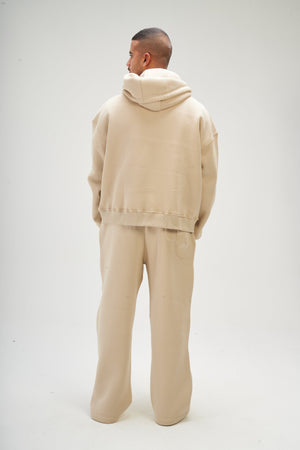 Men – Beige Zip-Up Hoodie – Seemly Essentials
