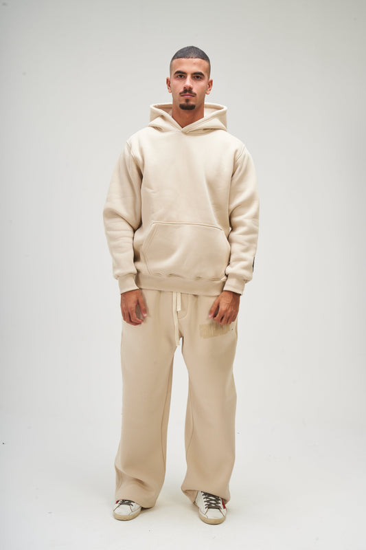 Beige Basic Hoodie