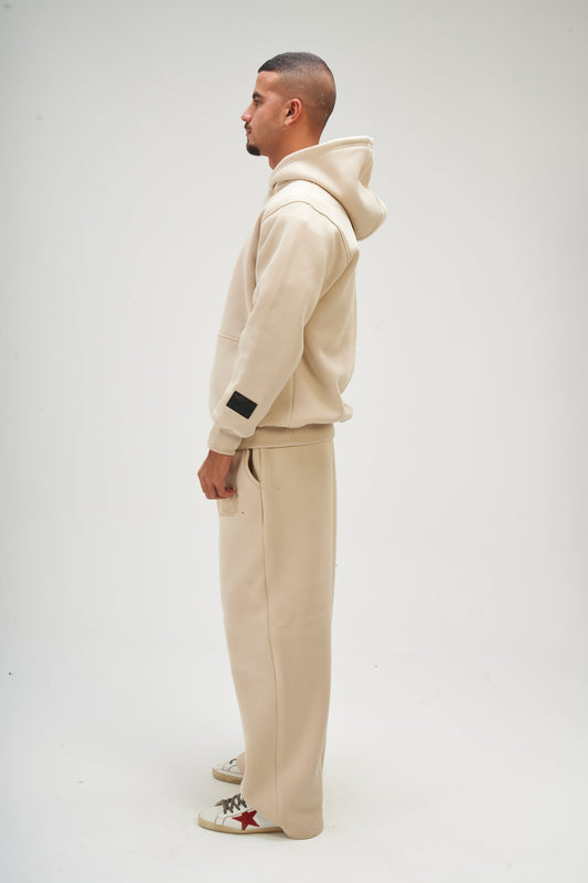 Beige Basic Hoodie