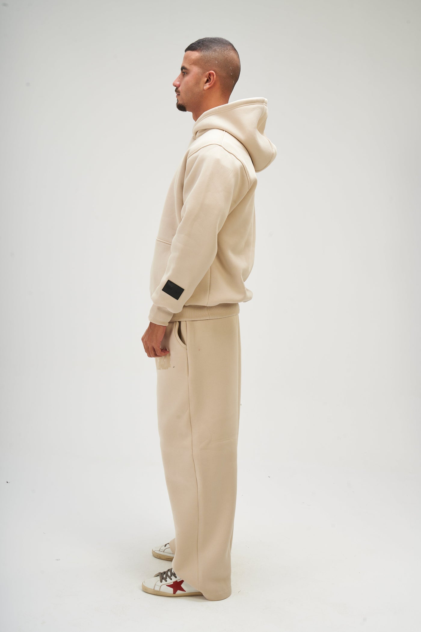 Beige Basic Hoodie