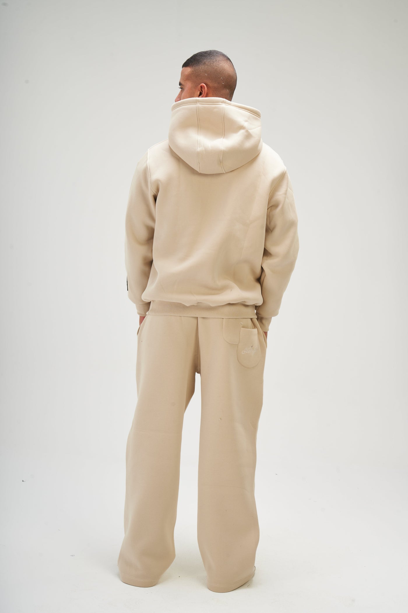 Beige Basic Hoodie