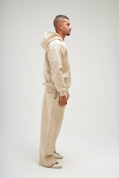 Beige Basic Hoodie