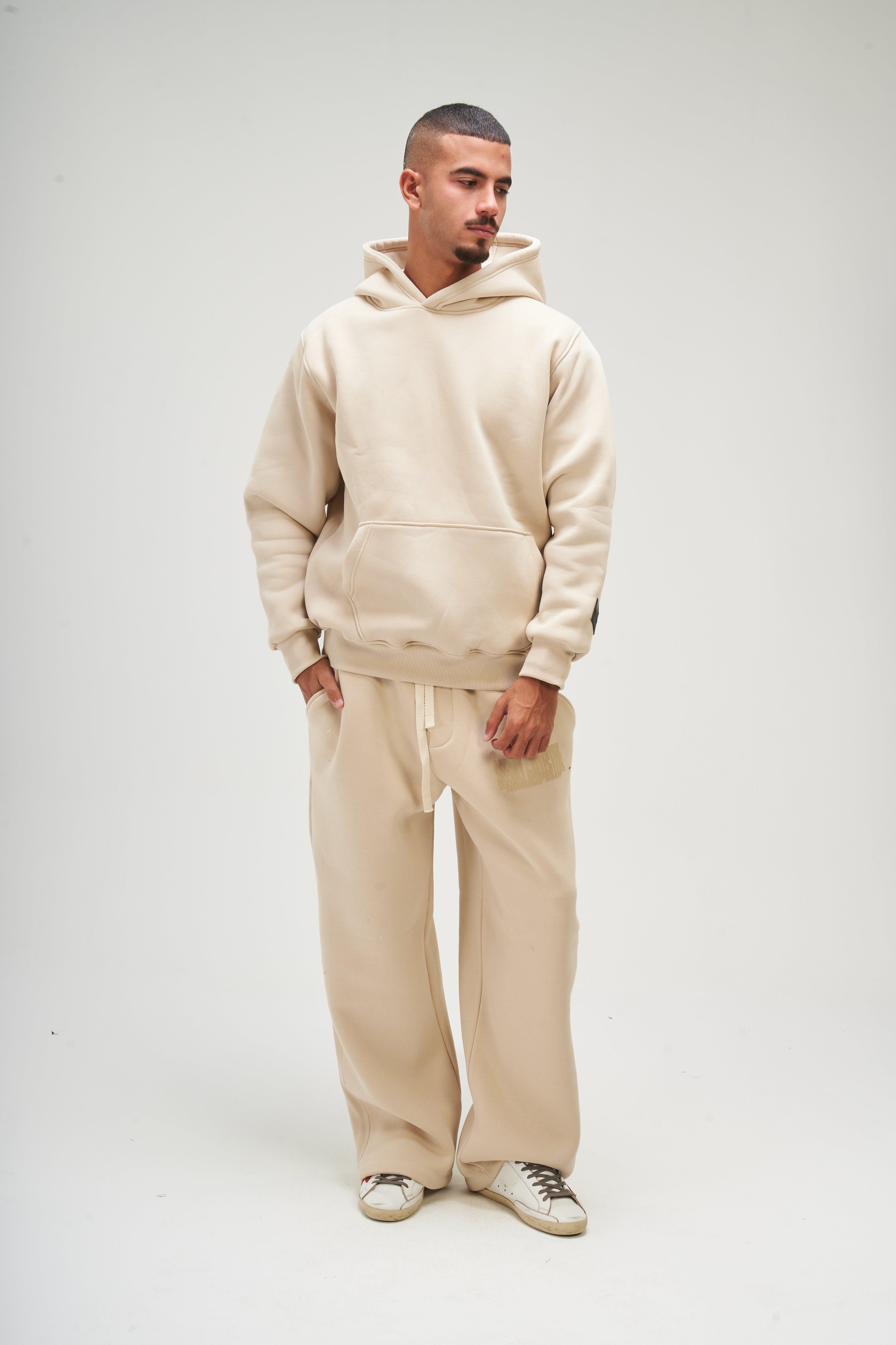 Men – Beige Basic Hoodie – Seemly Essentials