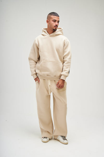 Beige Basic Hoodie