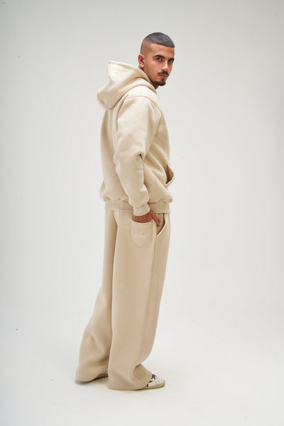 Beige Basic Hoodie
