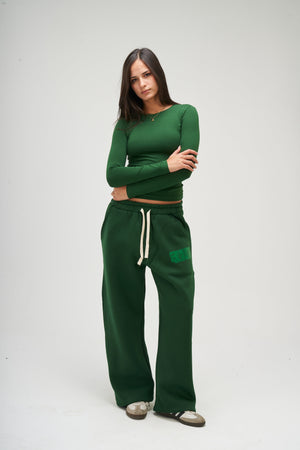 Women – Dark Green Winter Sweatpants – Seemly Essentials