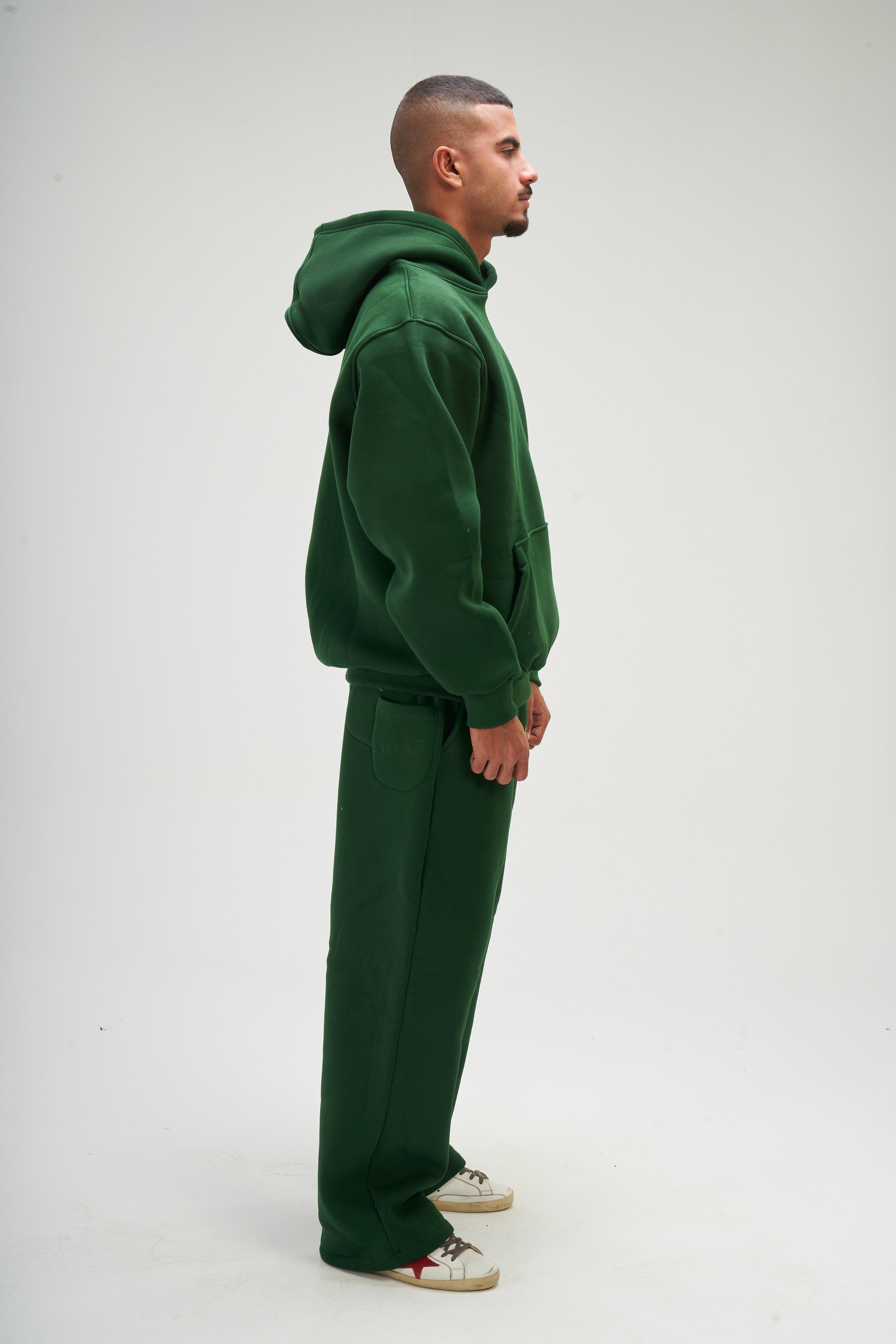 Men – Green Basic Hoodie – Seemly Essentials