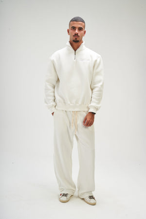 Men – White Q-Zip – Seemly Essentials