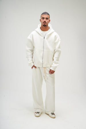 Men – White Zip-Up Hoodie – Seemly Essentials