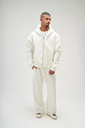 Men – White Zip-Up Hoodie – Seemly Essentials