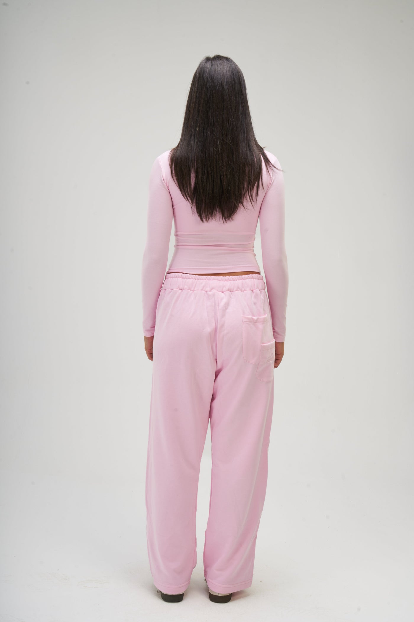 Pink Long Sleeve Square Top